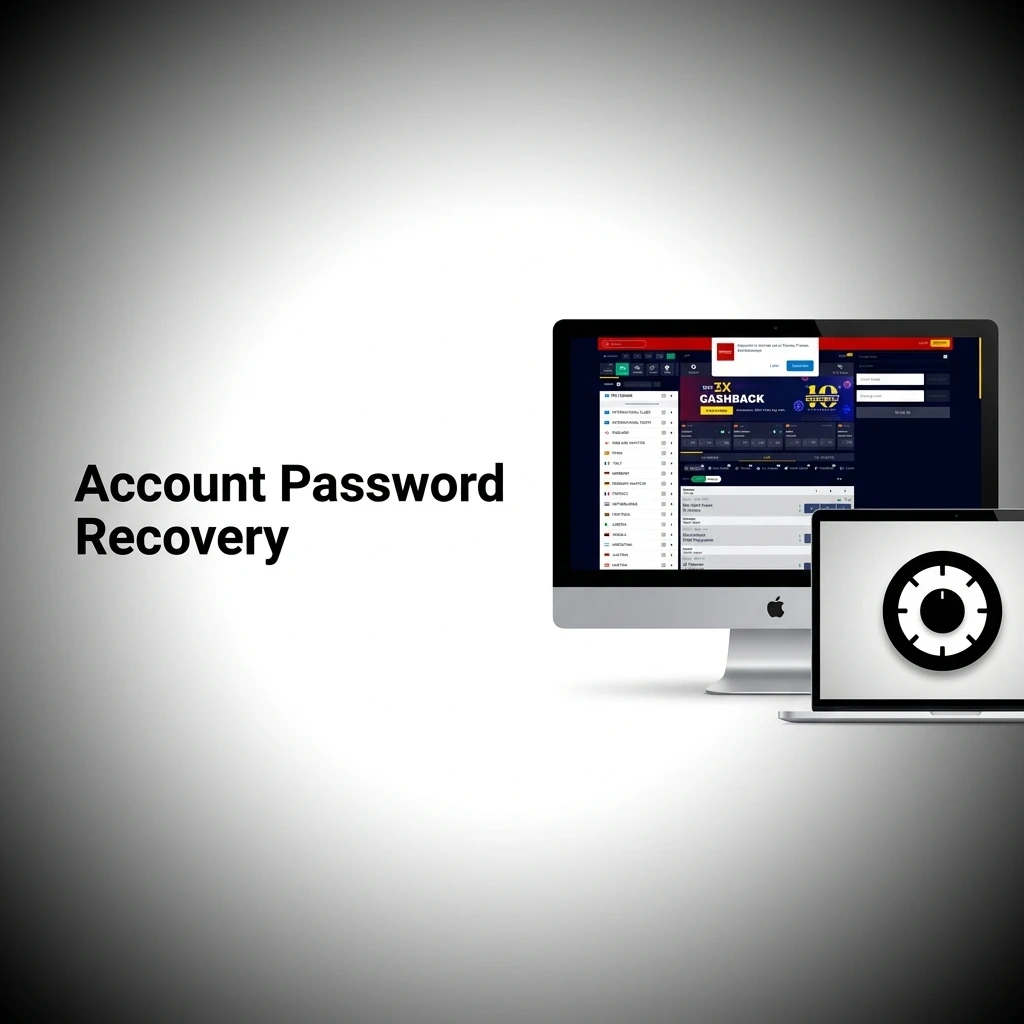 User account password recovery steps showing forgot password link, email verification, reset code entry, and new password creation process