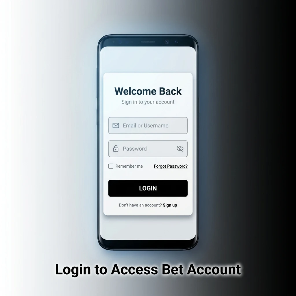 Access Bet login page showing sign-in form with email, password fields and two-factor authentication option